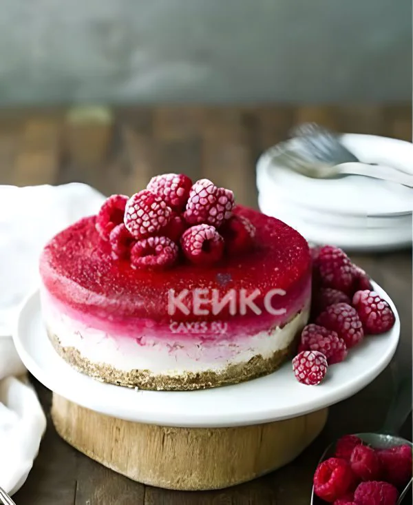 Невесомый диабетический торт с малиной Фото