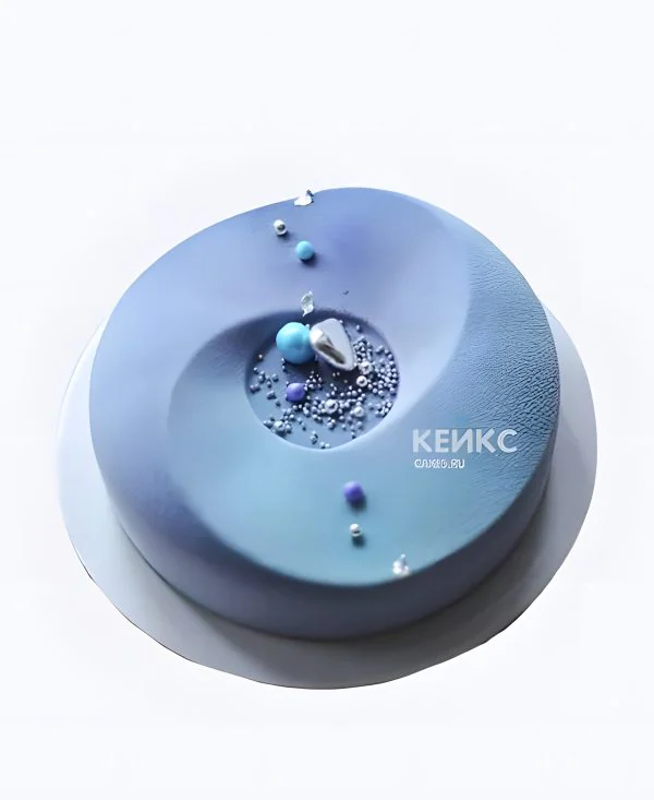 Нежно голубой велюровый торт Нежно голубой велюровый торт Фото