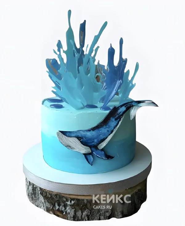 Нежный морской торт мальчику на 7 лет Нежный морской торт мальчику на 7 лет Фото