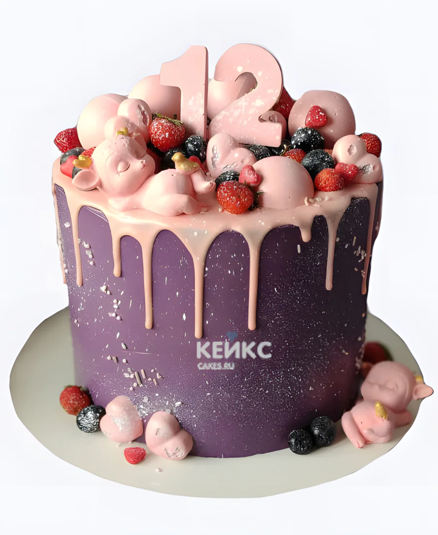 Нежный торт на 12 лет Нежный торт на 12 лет Фото
