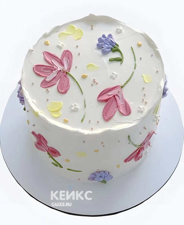 Пастельный бенто торт для девочки с цветами Пастельный бенто торт для девочки с цветами Фото