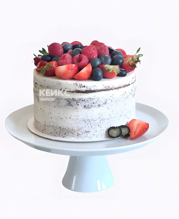 Постный торт с вкусными ягодами Постный торт с вкусными ягодами Фото