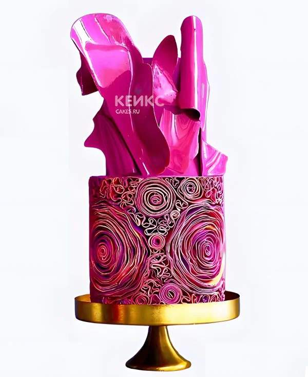 Расписной эксклюзивный торт Расписной эксклюзивный торт Фото