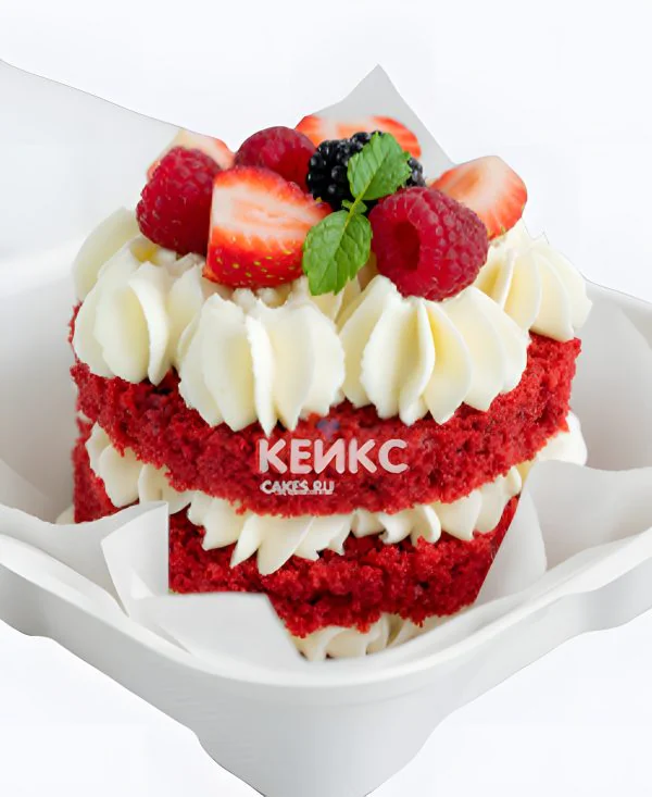 Шикарный бенто торт с малиной Фото