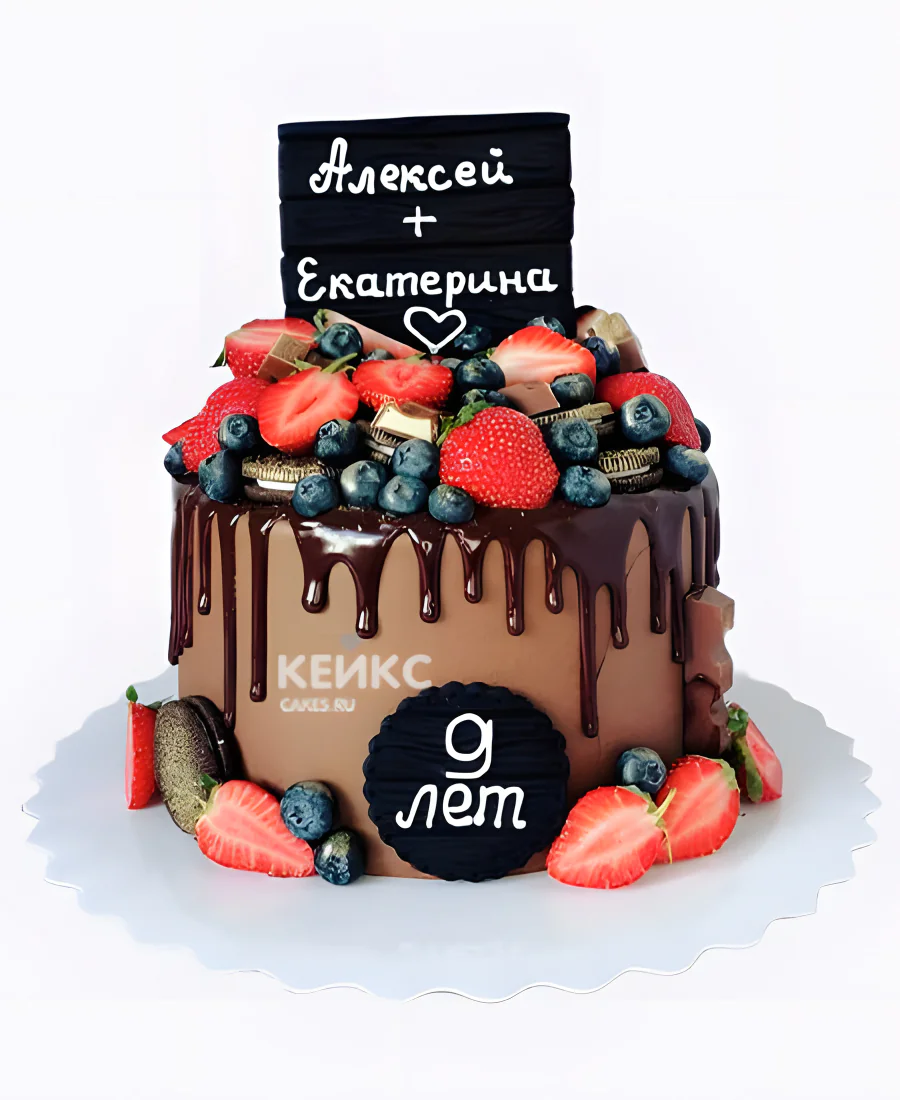 Шоколадный торт на фаянсовую свадьбу Шоколадный торт на фаянсовую свадьбу Фото