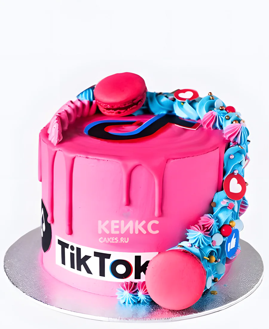 Тик ток бенто торт с макарунс Тик ток бенто торт с макарунс Фото