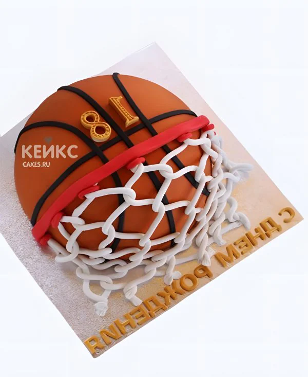 Торт 3D в виде баскетбольного мяча Торт 3D в виде баскетбольного мяча Фото