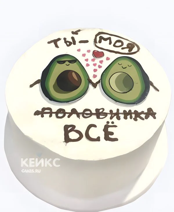 Торт бенто из мастики с авокадо Торт бенто из мастики с авокадо Фото