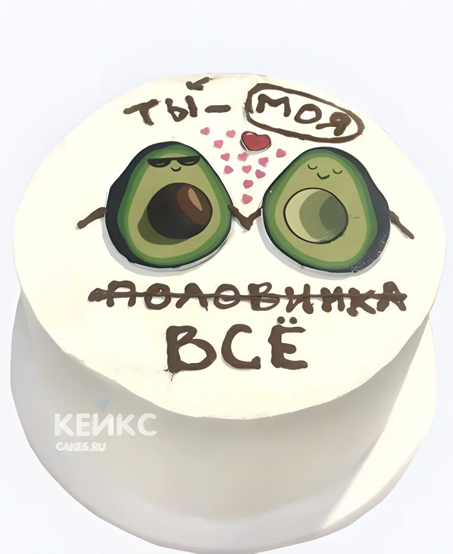Торт бенто из мастики с авокадо Торт бенто из мастики с авокадо Фото