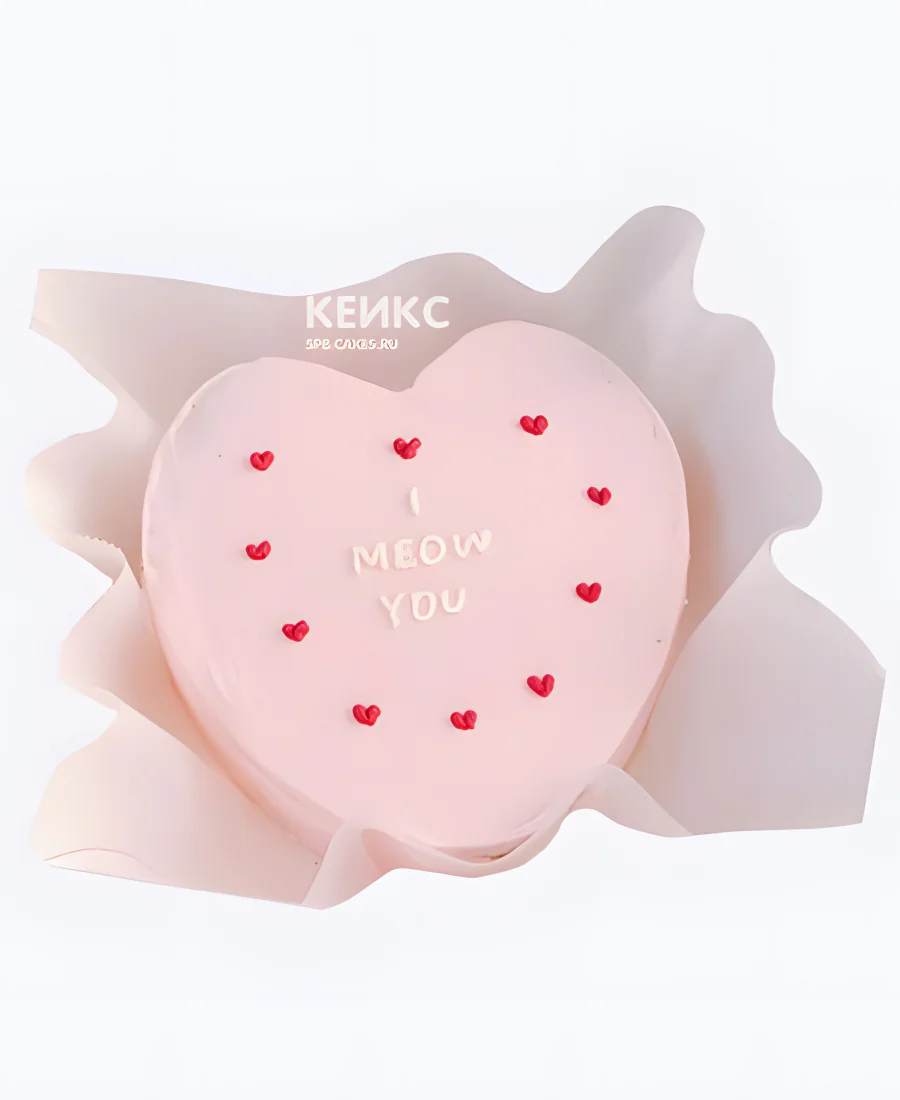 Торт бенто в виде сердца с надписью Торт бенто в виде сердца с надписью Фото