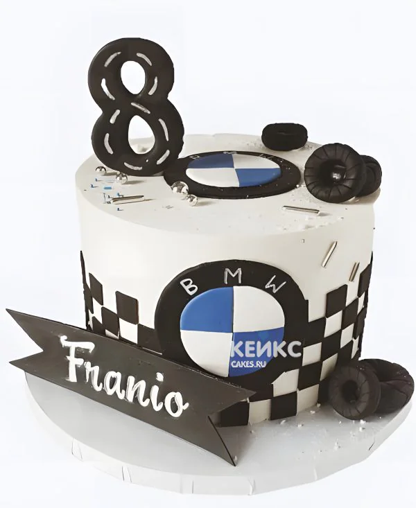 Торт БМВ на 8 лет мальчику Фото