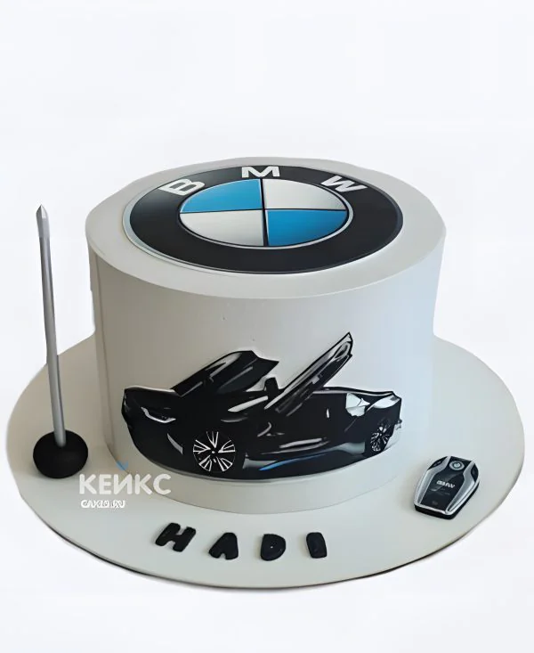 Торт БМВ с велюровым покрытием и фотопечатью Торт БМВ с велюровым покрытием и фотопечатью Фото