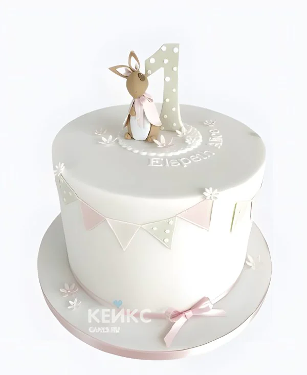 Торт девочке на годик с цифрой Фото