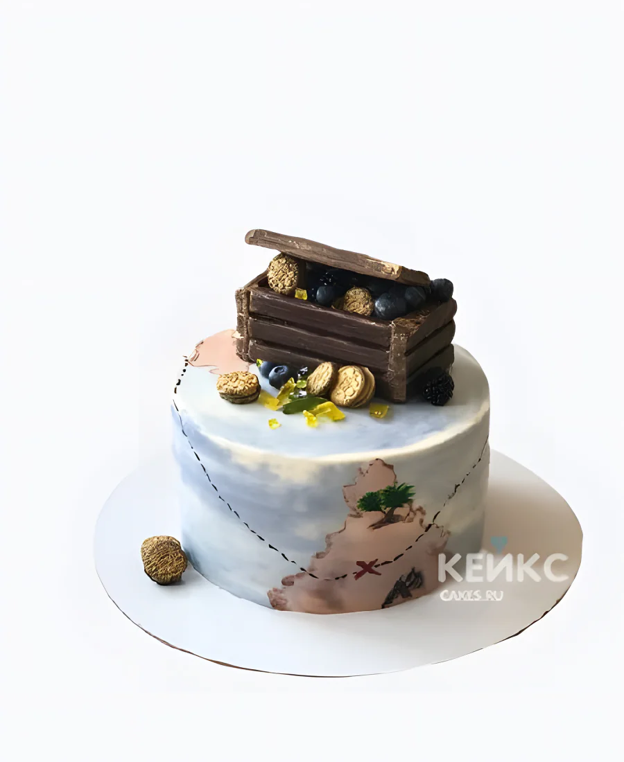 Торт мальчику на 10 лет с сокровищами Торт мальчику на 10 лет с сокровищами Фото
