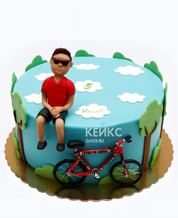 Торт мальчику на 5 лет с велосипедом Торт мальчику на 5 лет с велосипедом Фото
