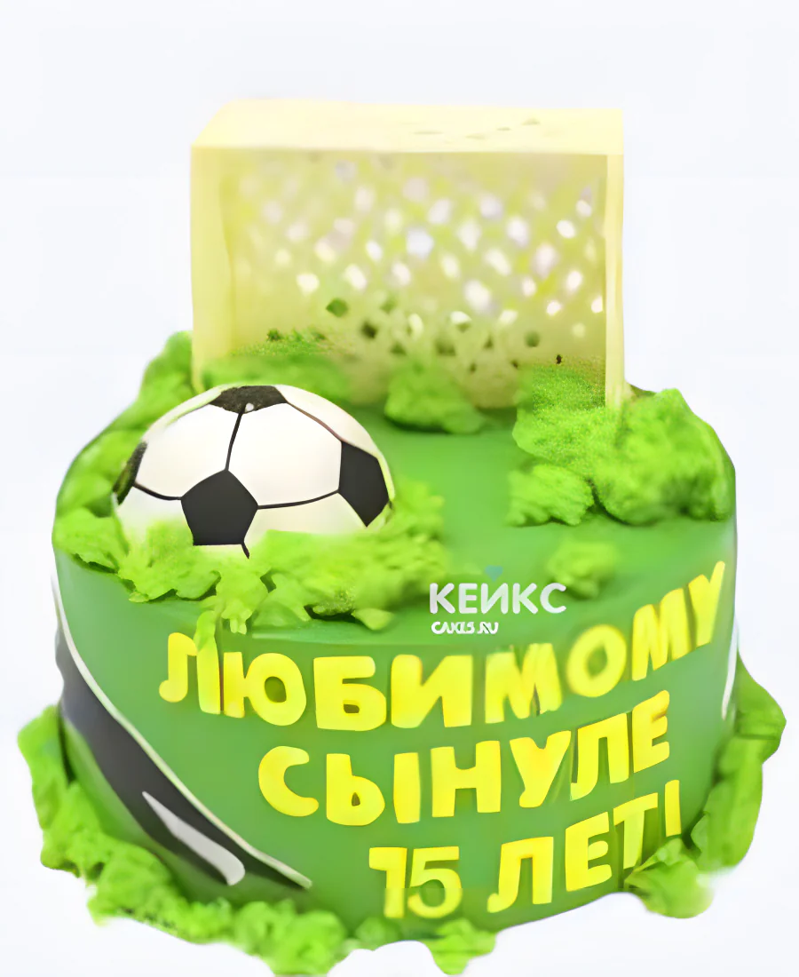Торт мальчику на 15 лет футболисту с мячом Торт мальчику на 15 лет футболисту с мячом Фото