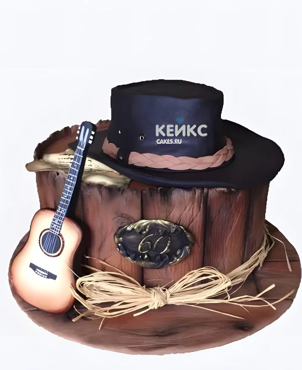 Торт мальчику на 15 лет музыканту со шляпой Торт мальчику на 15 лет музыканту со шляпой Фото
