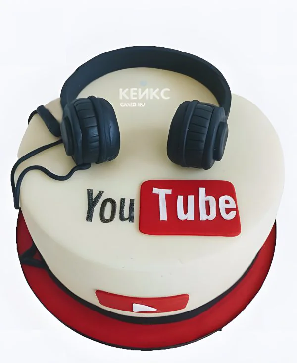 Торт мальчику на 15 лет с логотипом и наушниками Торт мальчику на 15 лет с логотипом и наушниками Фото