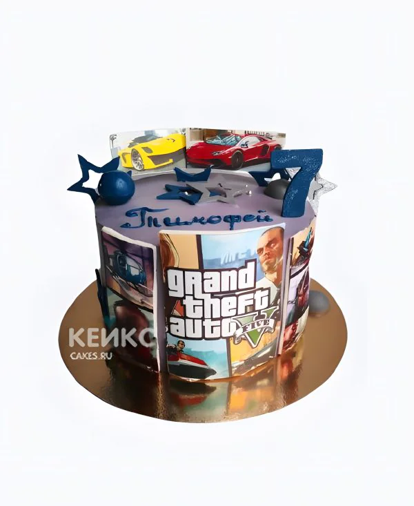 Торт мальчику на 7 лет GTA Торт мальчику на 7 лет GTA Фото