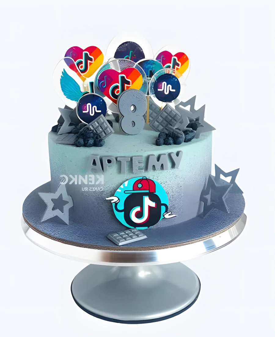 Торт мальчику на 8 лет с тик ток Торт мальчику на 8 лет с тик ток Фото