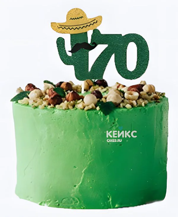Торт мужчине на 70 лет в мексиканском стиле Торт мужчине на 70 лет в мексиканском стиле Фото