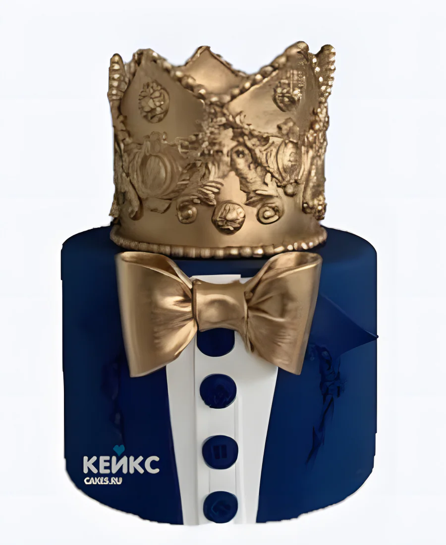 Торт мужу с золотой короной Торт мужу с золотой короной Фото