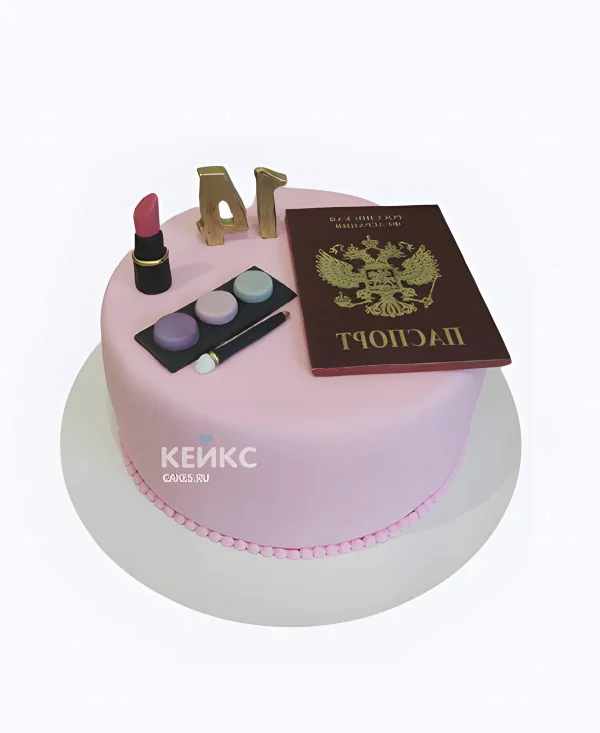 Торт на 14 лет с цифрой и косметикой Торт на 14 лет с цифрой и косметикой Фото