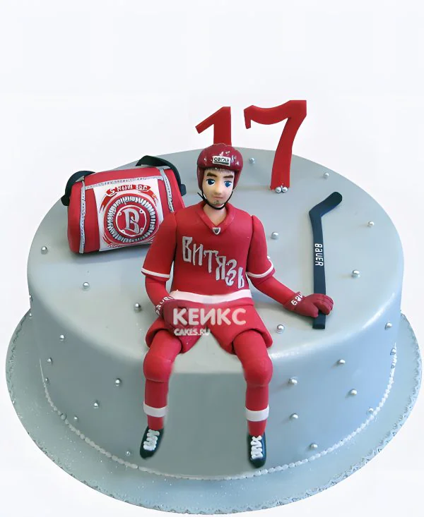 Торт на 17 лет парню хоккеисту Торт на 17 лет парню хоккеисту Фото