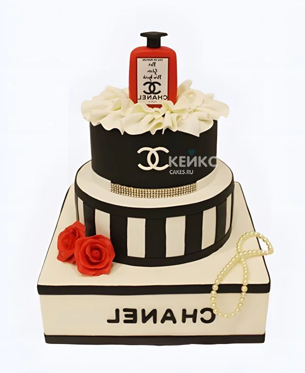 Торт на 25 лет с шанель Фото