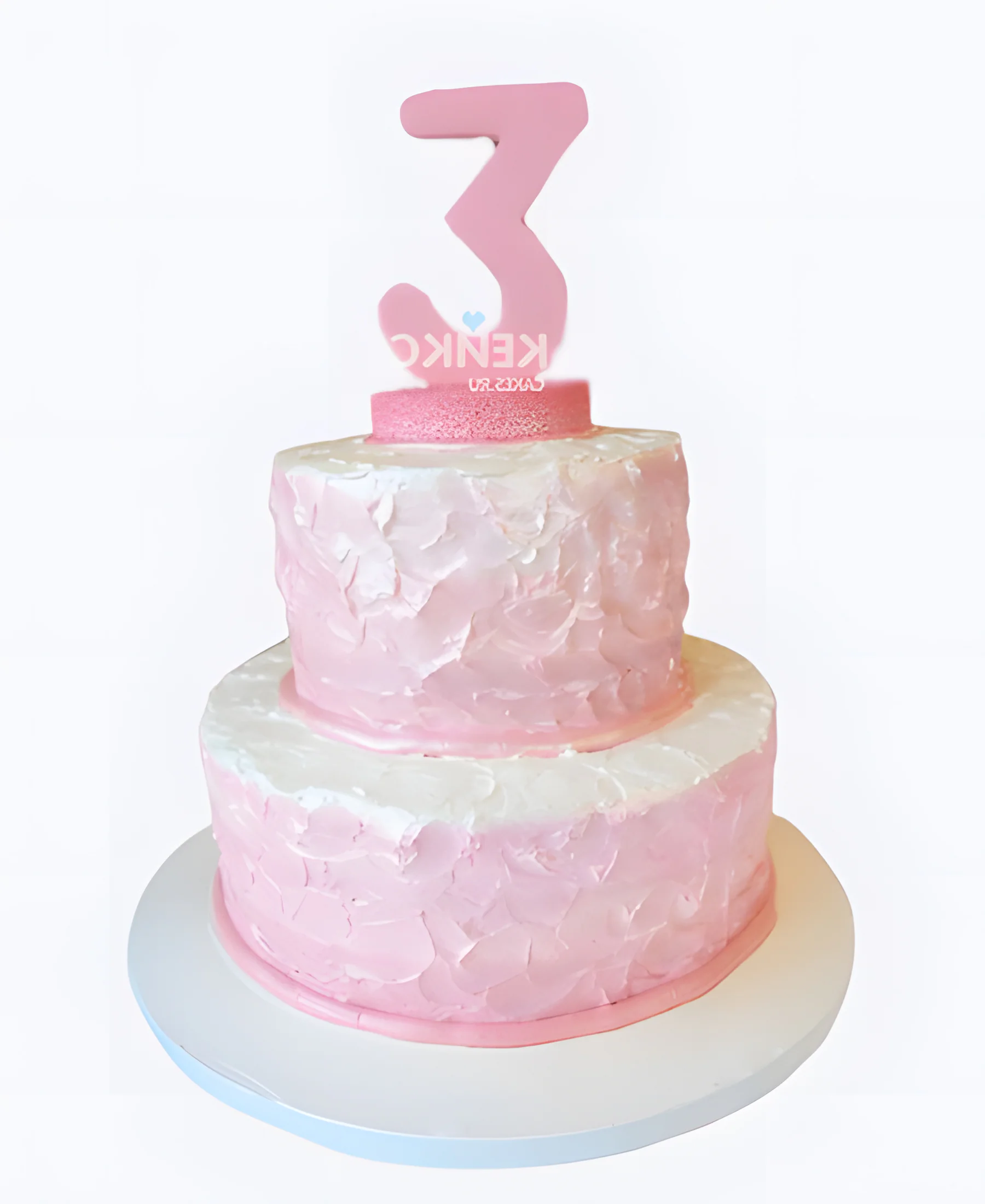 Торт на 3 годика девочке с цифрой Фото