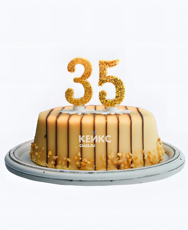 Торт на 35 лет с карамелью Торт на 35 лет с карамелью Фото