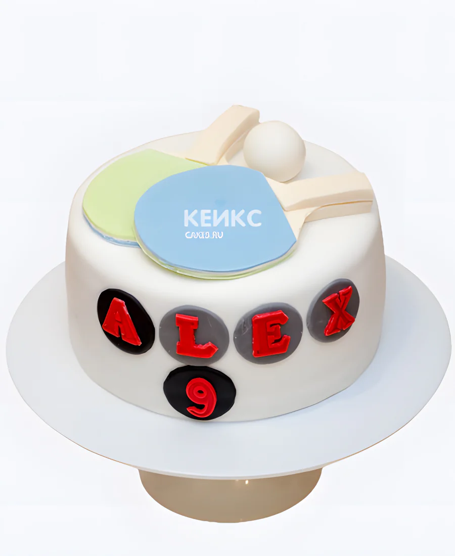 Торт на 9 лет с ракетками Торт на 9 лет с ракетками Фото