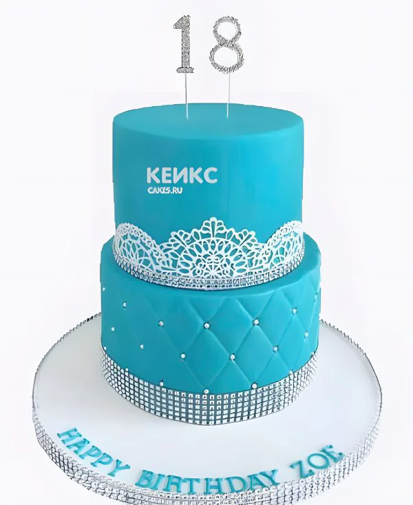Торт на бирюзовую свадьбу из мастики Торт на бирюзовую свадьбу из мастики Фото