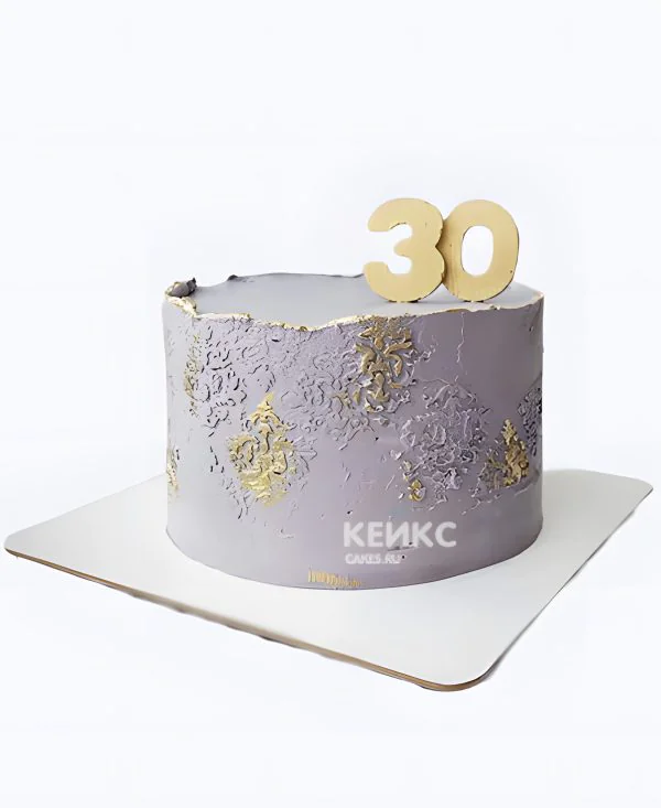 Торт на юбилей 30 лет без мастики с деталями Фото