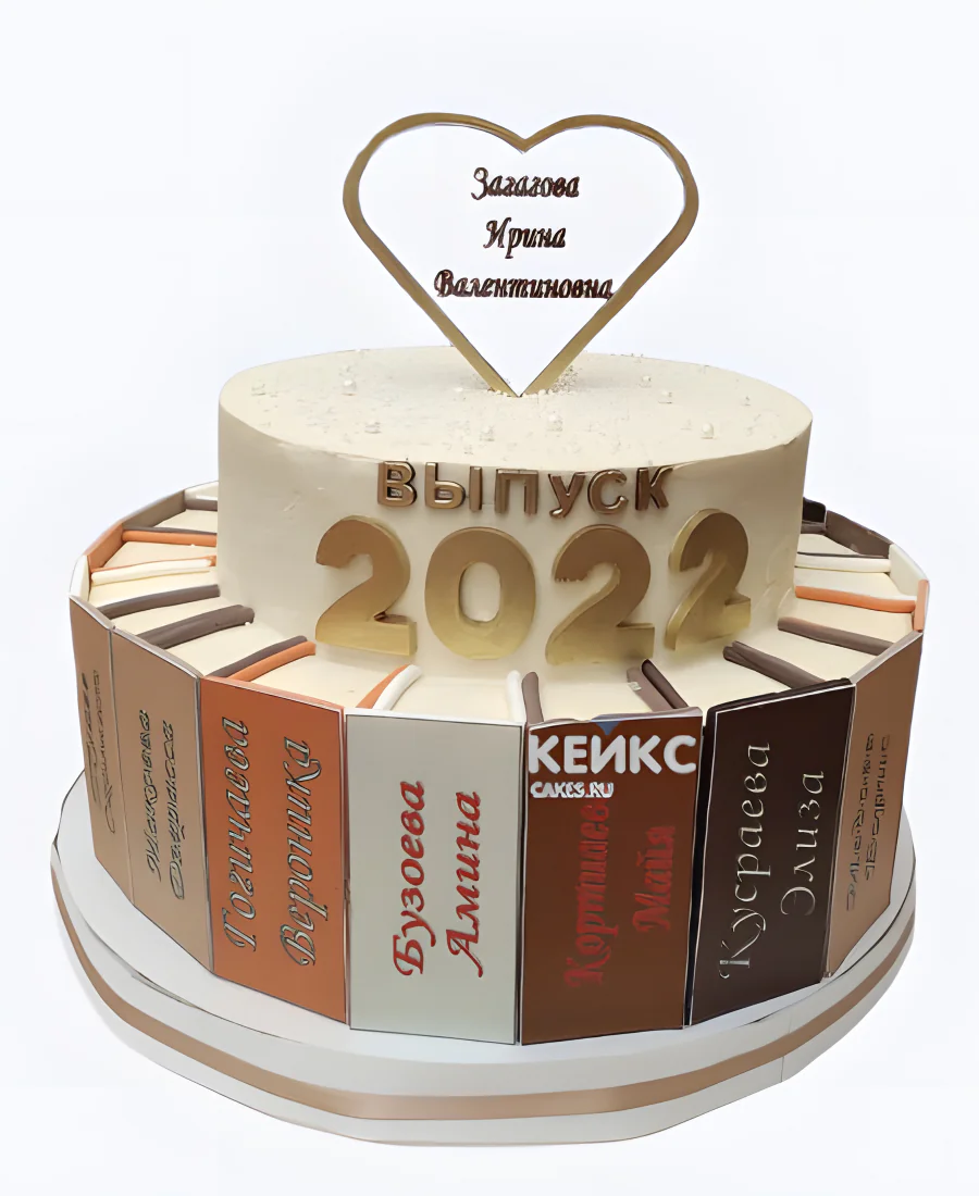 Торт на последний звонок в виде стопки книг Торт на последний звонок в виде стопки книг Фото