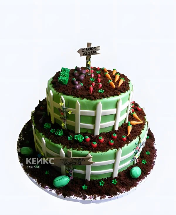 Торт огород женщине на 65 лет Фото