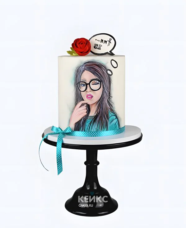 Торт с надписью и фотопечатью Торт с надписью и фотопечатью Фото