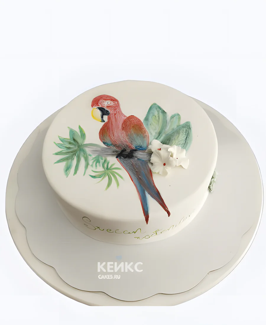 Торт с рисунком попугая для мальчика Торт с рисунком попугая для мальчика Фото