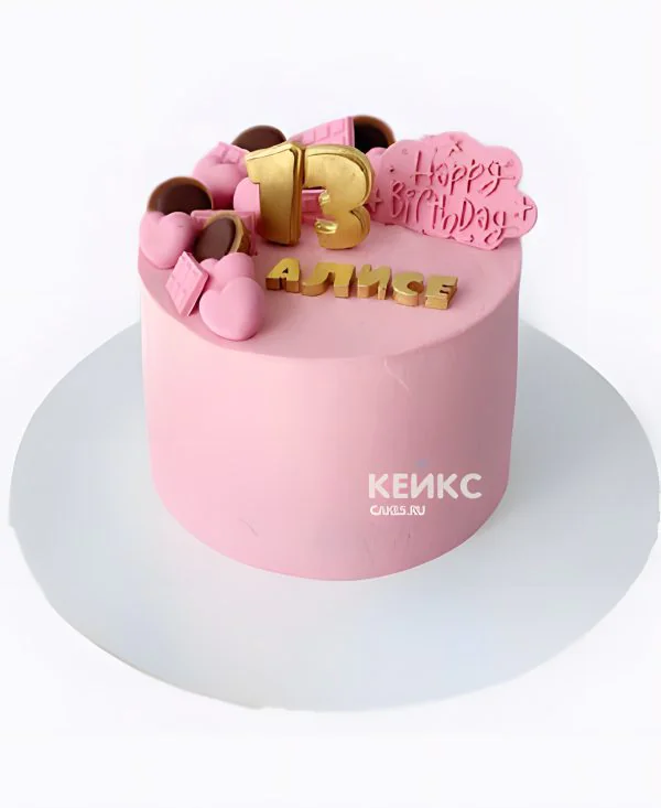 Торт с цифрой 13 для девочки Фото