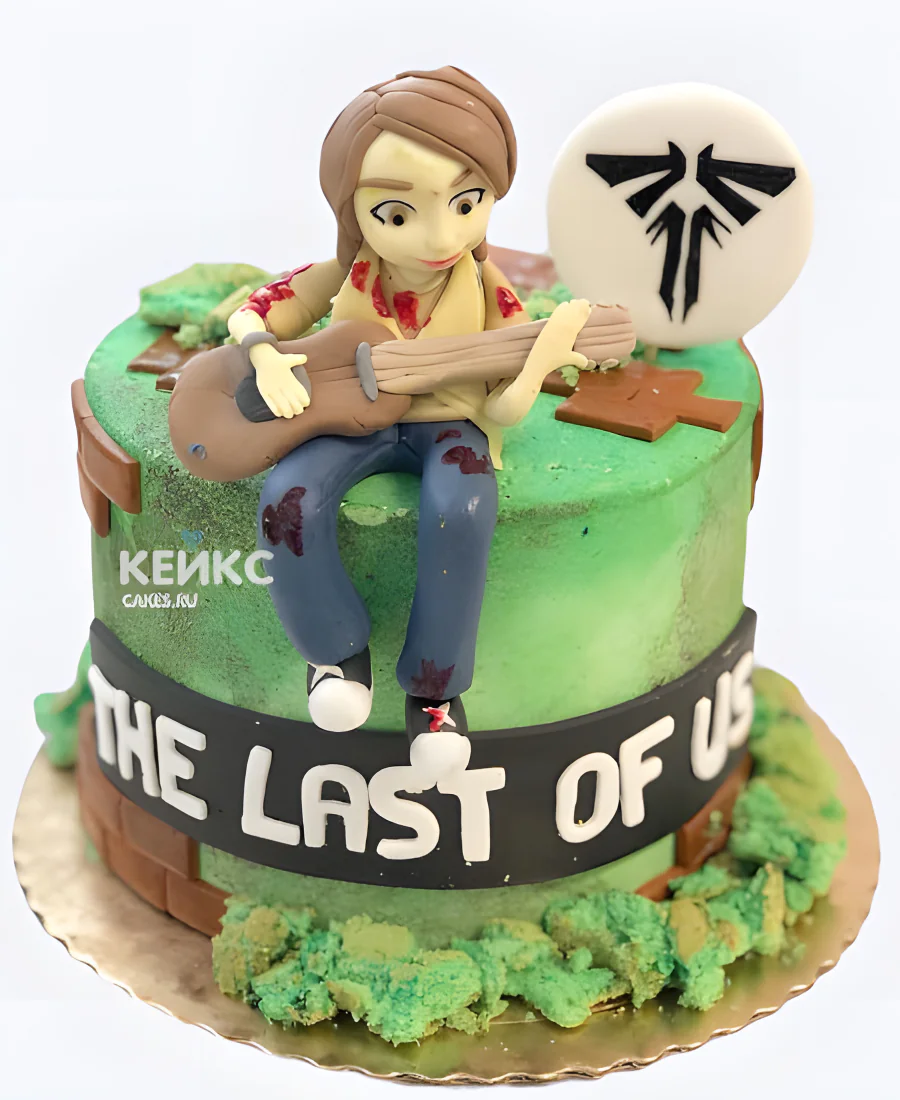 Торт The last of us с фигуркой Элли Торт The last of us с фигуркой Элли Фото
