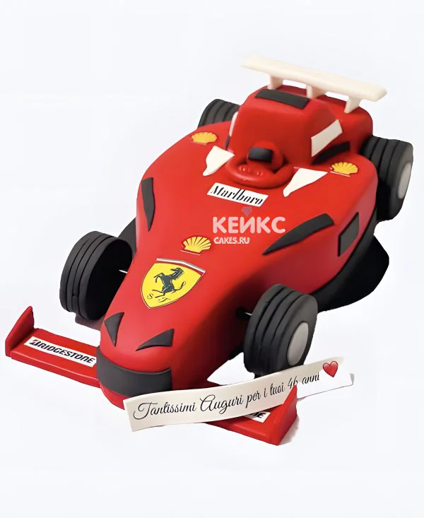Торт в виде гоночной машины феррари Торт в виде гоночной машины феррари Фото