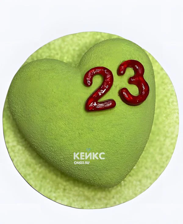 Торт в виде сердца на 23 февраля Торт в виде сердца на 23 февраля Фото