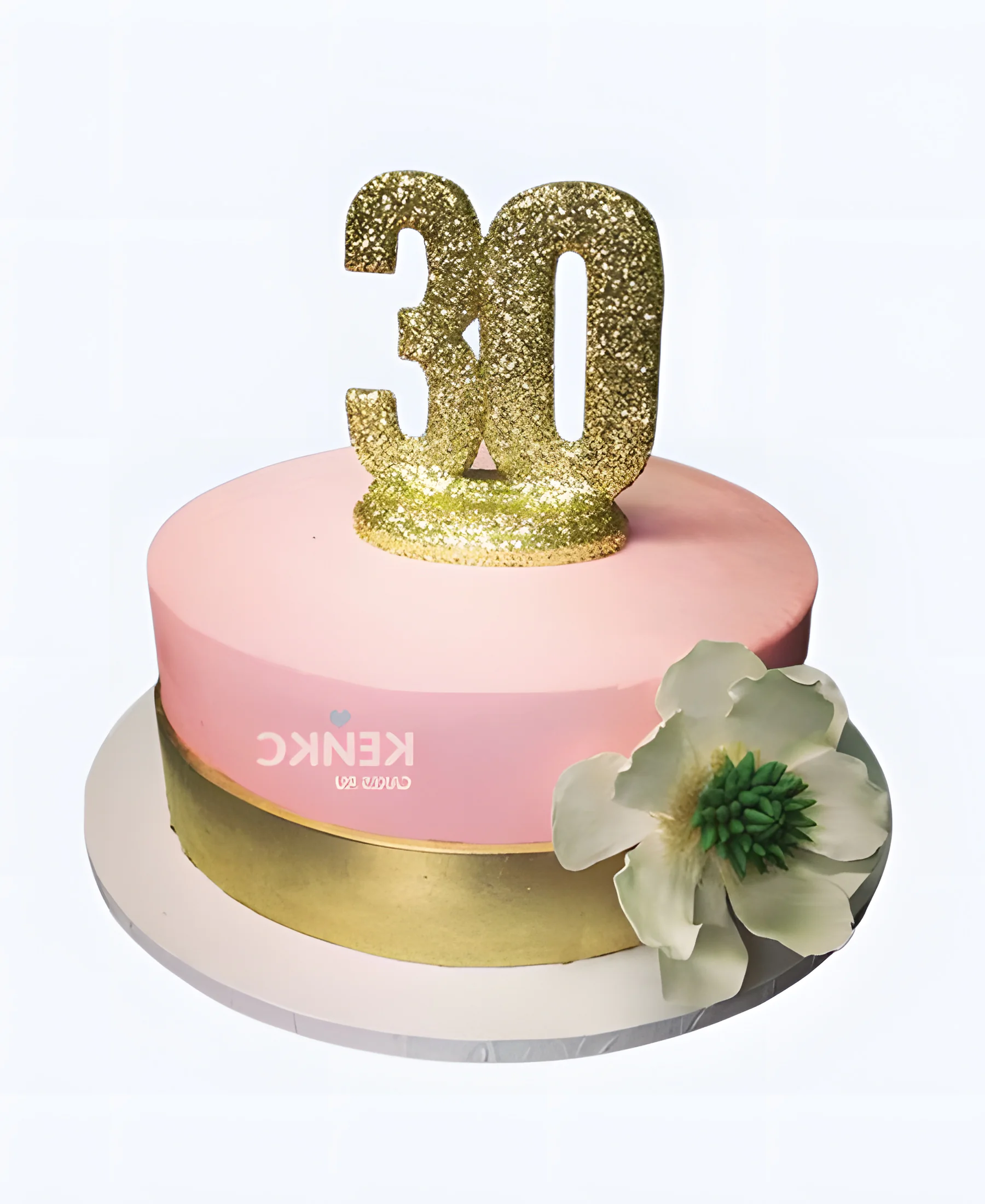 Торт женщине на 30 лет с золотой цифрой Фото