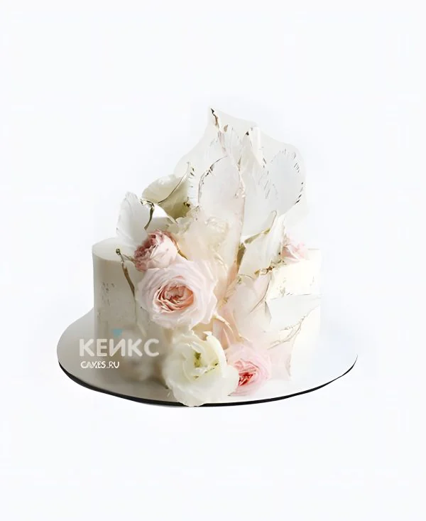 Торт женщине на юбилей 30 лет с шикарными розами Фото