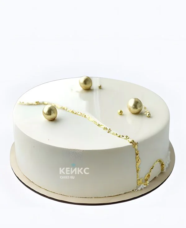 Велюровый зеркальный торт с золотым элементом Велюровый зеркальный торт с золотым элементом Фото