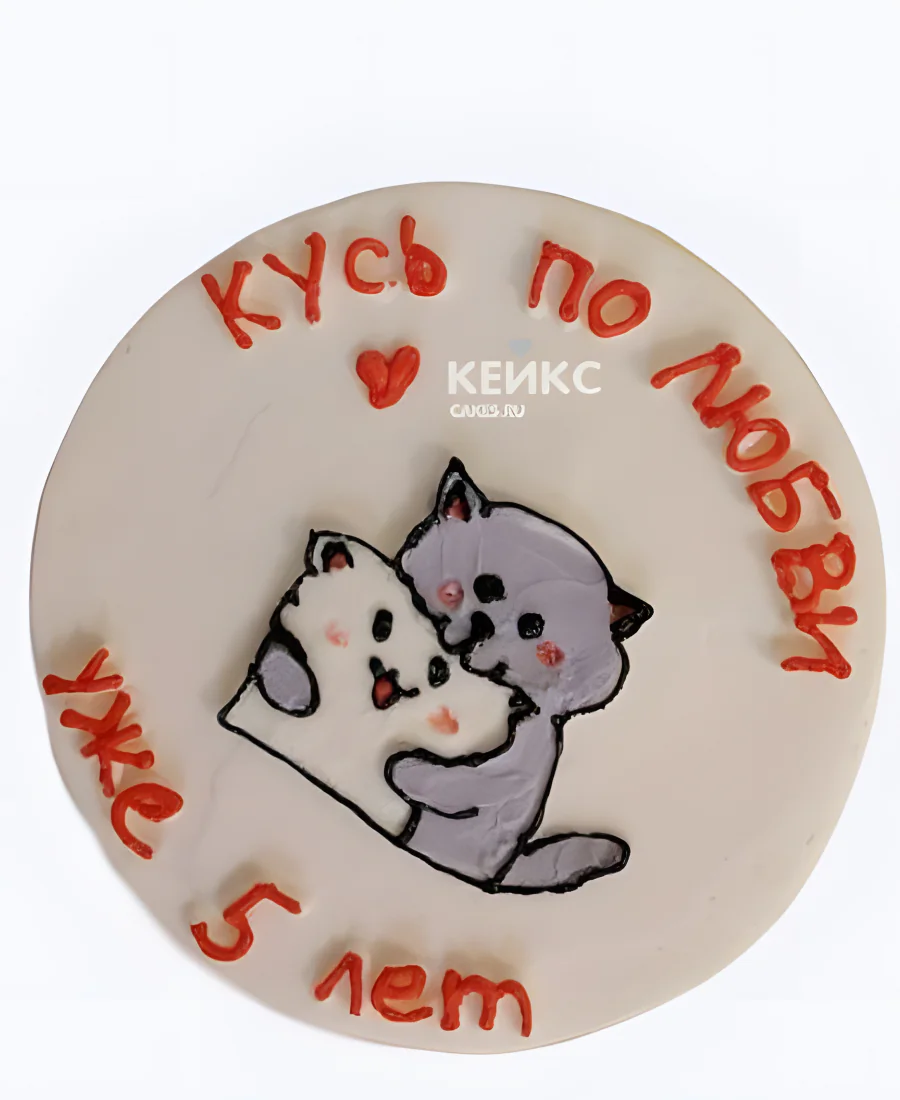 Прикольный бенто-торт с котиками на годовщину 5 лет Прикольный бенто-торт с котиками на годовщину 5 лет Фото