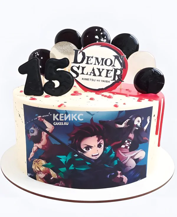 Торт на день рождения аниме Demon Slayer Торт на день рождения аниме Demon Slayer Фото