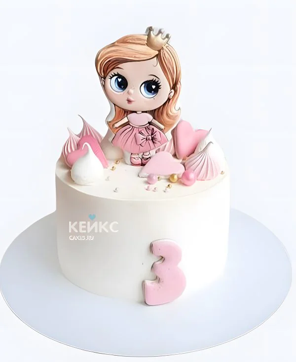 Белый торт Принцессе с безе Белый торт Принцессе с безе Фото