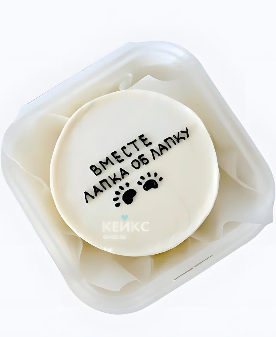 Бенто торт на 14 февраля «Вместе лапка об лапку» Фото