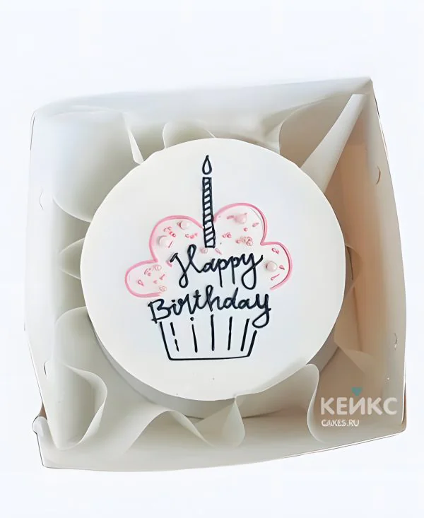 Бенто-торт на 7 лет с нарисованным кексиком Бенто-торт на 7 лет с нарисованным кексиком Фото